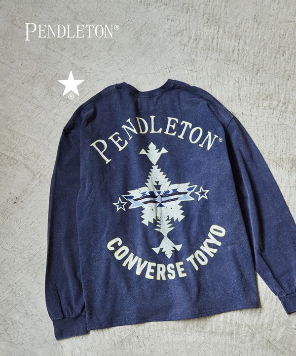 【PENDLETON】BACK PRINT LONGSLEEVE TEE 詳細画像 ネイビー 1