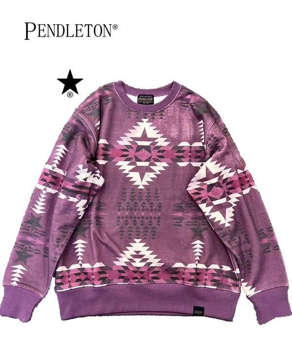 【PENDLETON】ALLOVER PRINT SWEAT 詳細画像 パープル 1