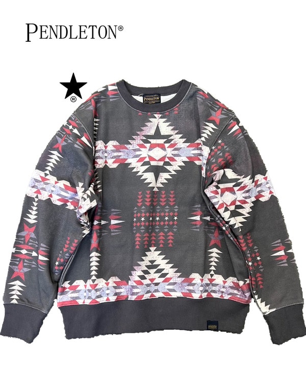 【PENDLETON】ALLOVER PRINT SWEAT 詳細画像 ブラック 1