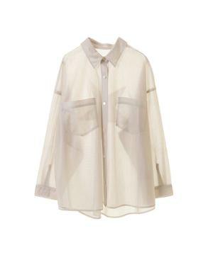 STAR★ PATCH GLITTER SHEER SHIRT