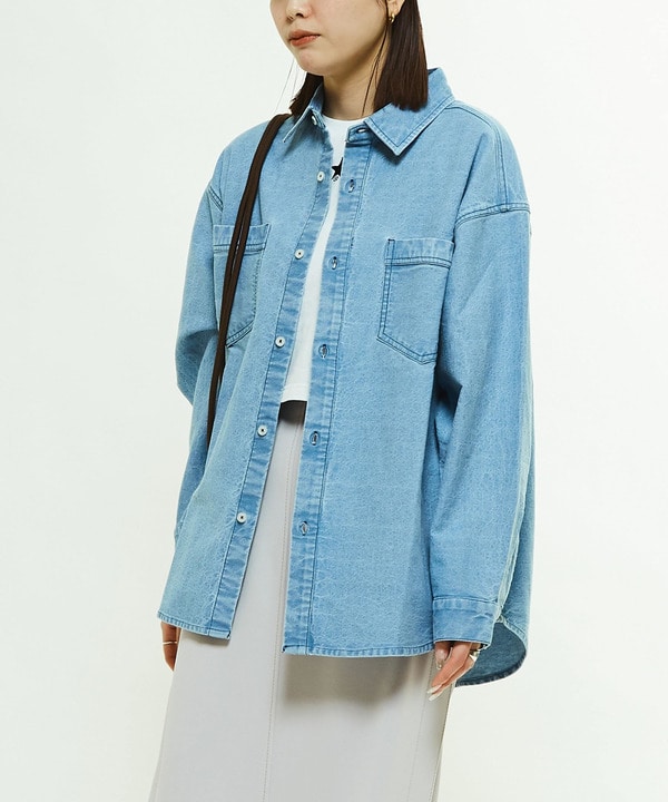 STAR★ PATCH DENIM SHIRT 詳細画像 1