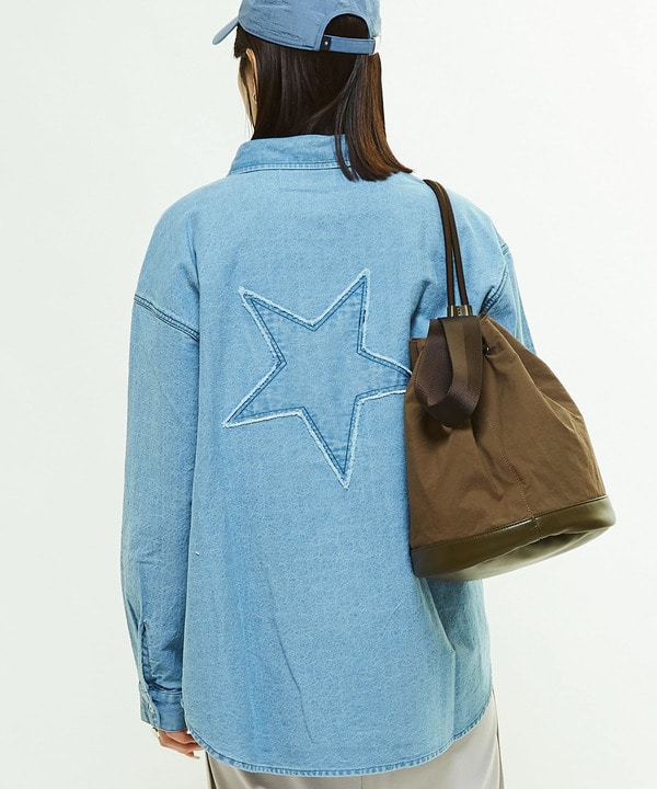 STAR★ PATCH DENIM SHIRT 詳細画像 2