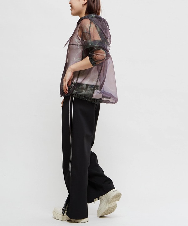 GLITTER SHEER STRIPE ANORAK HOODIE 詳細画像 8