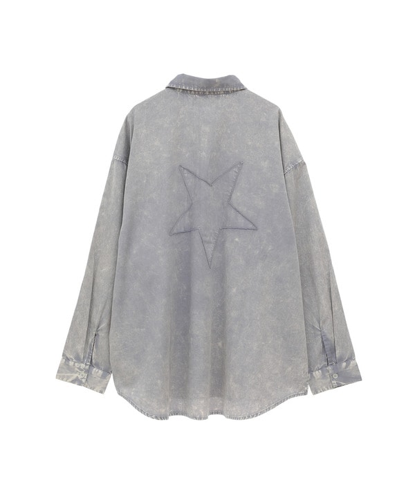 ACID WASH STAR★ PATCH OVER SHIRT 詳細画像 6