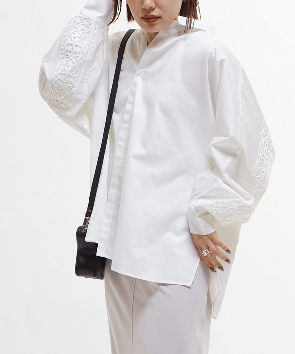 【STAR★LACE】BACK LACE OVERSIZED SHIRTS 詳細画像 13