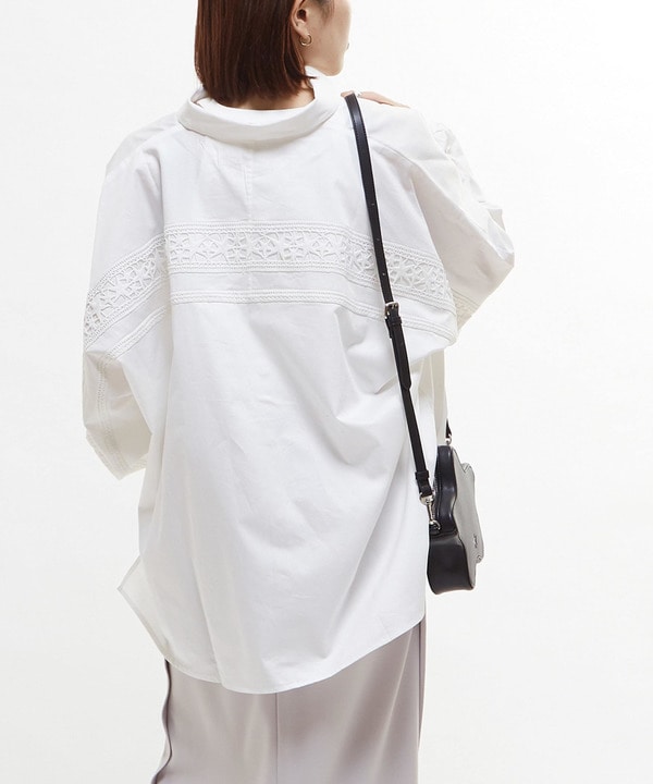 【STAR★LACE】BACK LACE OVERSIZED SHIRTS 詳細画像 14