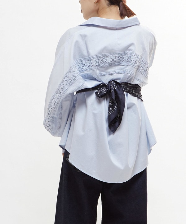 【STAR★LACE】BACK LACE OVERSIZED SHIRTS 詳細画像 9