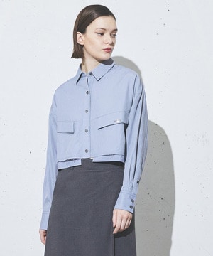 【HL】EDGE CUT CROPPED SHIRT