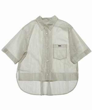 【HL】SHEER STRIPE BOXY SHIRT