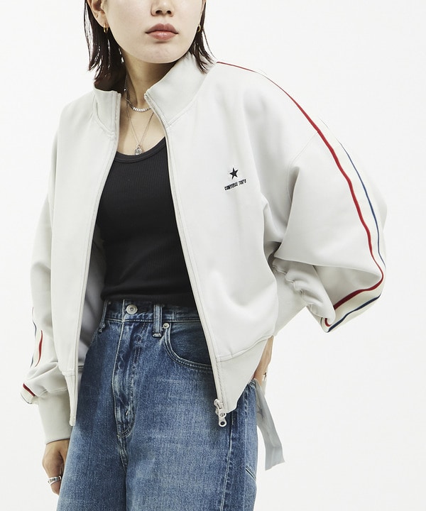 LINE LOOSE SHORT TRACK JACKET(WOMEN'S) 詳細画像 ライトグレー 1