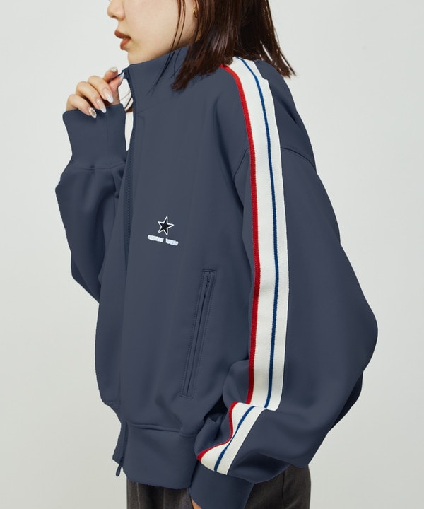 LINE LOOSE SHORT TRACK JACKET(WOMEN'S) 詳細画像 チャコールグレー 1