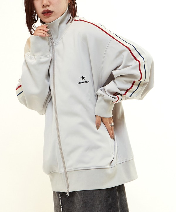 LINE LOOSE TRACK JACKET(UNISEX) 詳細画像 ライトグレー 1