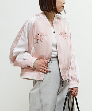 SATIN SHORT SOUVENIR JACKET