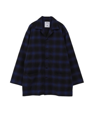 OVERSIZED FLANNEL CHECKED SHIRT JACKET