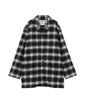 OVERSIZED FLANNEL CHECKED SHIRT JACKET