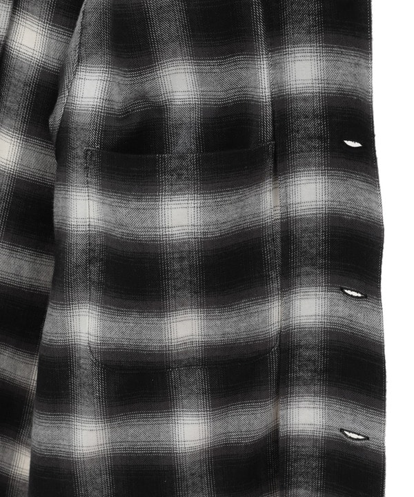 OVERSIZED FLANNEL CHECKED SHIRT JACKET 詳細画像 13