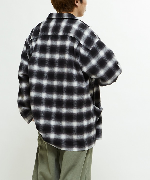 OVERSIZED FLANNEL CHECKED SHIRT JACKET 詳細画像 2