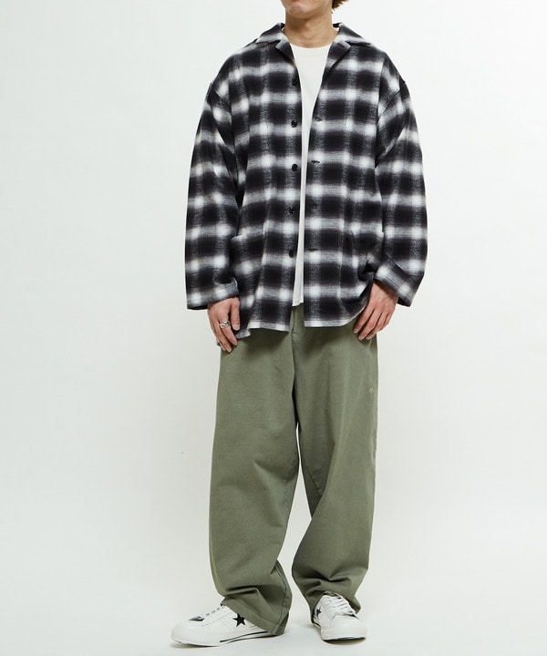 OVERSIZED FLANNEL CHECKED SHIRT JACKET 詳細画像 3