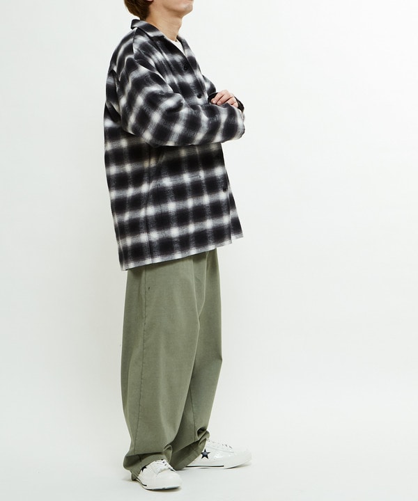 OVERSIZED FLANNEL CHECKED SHIRT JACKET 詳細画像 4