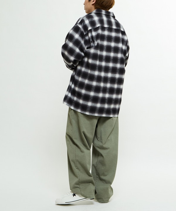 OVERSIZED FLANNEL CHECKED SHIRT JACKET 詳細画像 5