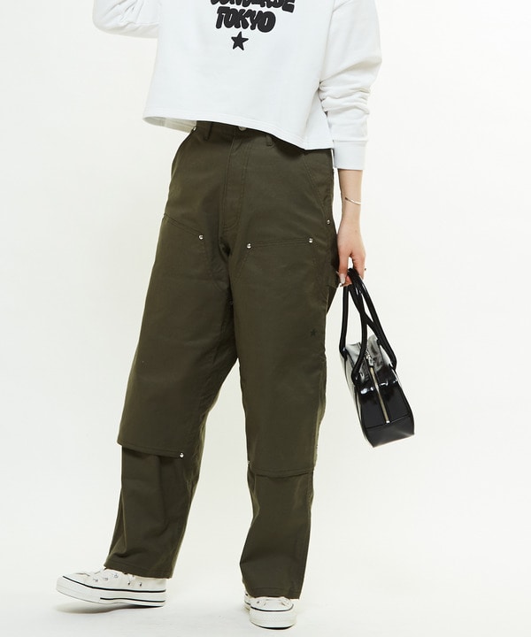 MILITARY WIDE DOUBLE KNEE PANTS 詳細画像 オリーブ 1