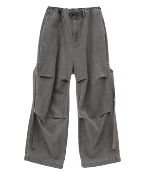 DENIM WIDE CARGO PANTS