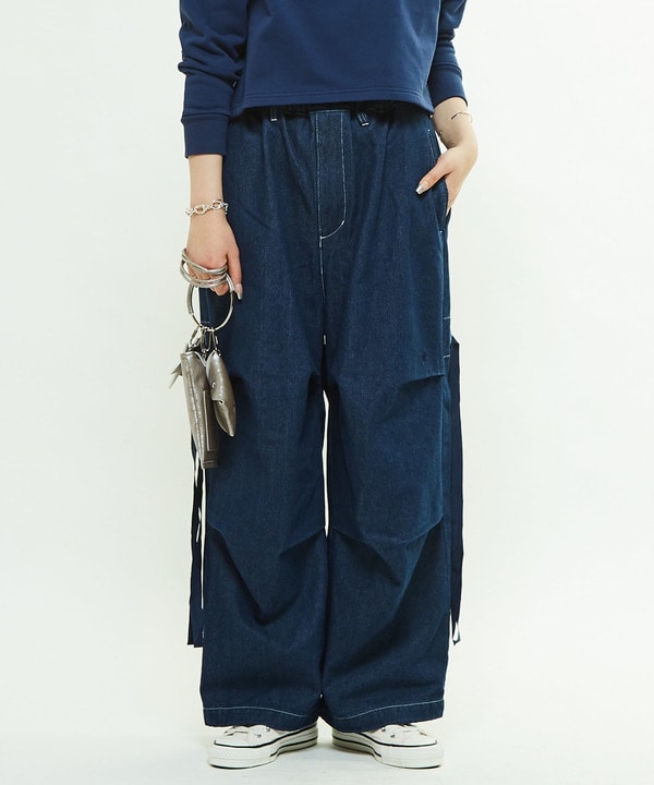 DENIM WIDE CARGO PANTS 詳細画像 16