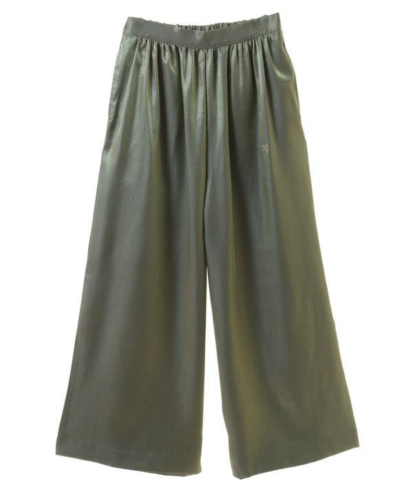 SHINY SATIN GATHER WIDE PANTS 詳細画像 5