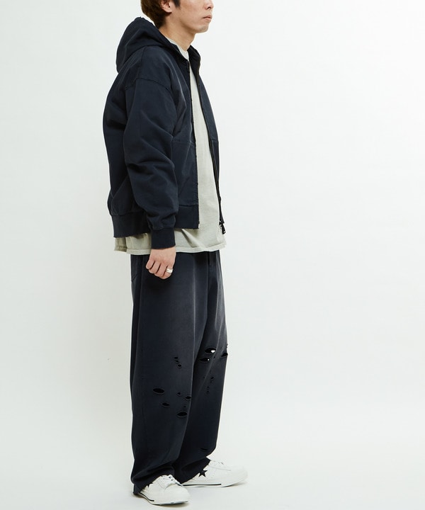 PIGMENT DYE DISTRESSED SWEAT PANTS 詳細画像 2