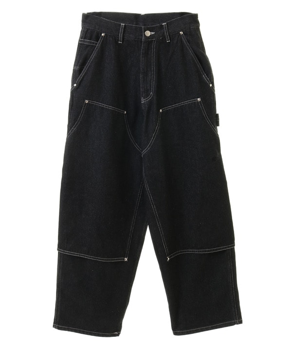 MILITARY WIDE DENIM DOUBLE KNEE PANTS 詳細画像 ブラック 1