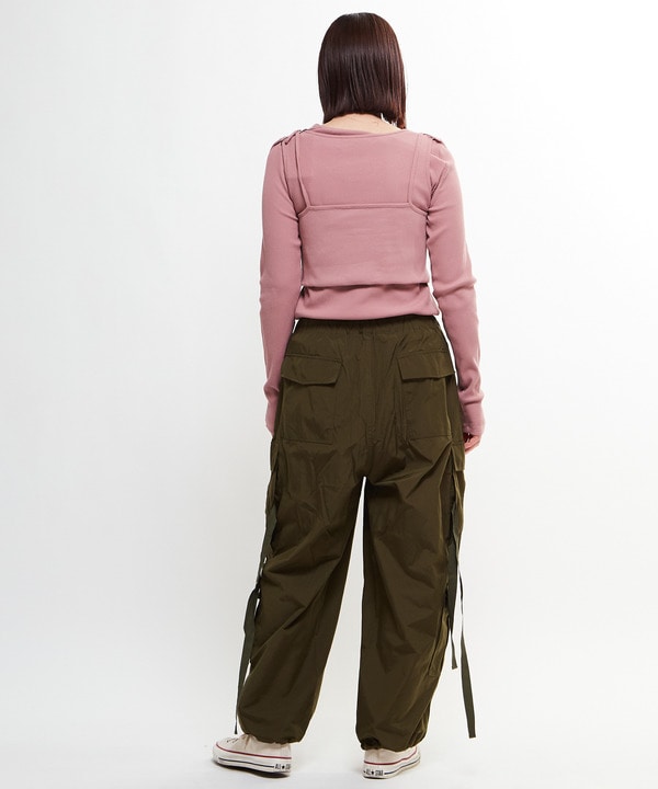 MILITARY MULTI POCKET WIDE CARGO PANTS 詳細画像 2