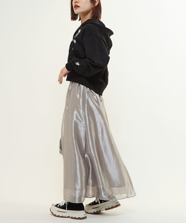 ASYMMETRY SHINY PLEATS SKIRT 詳細画像 3