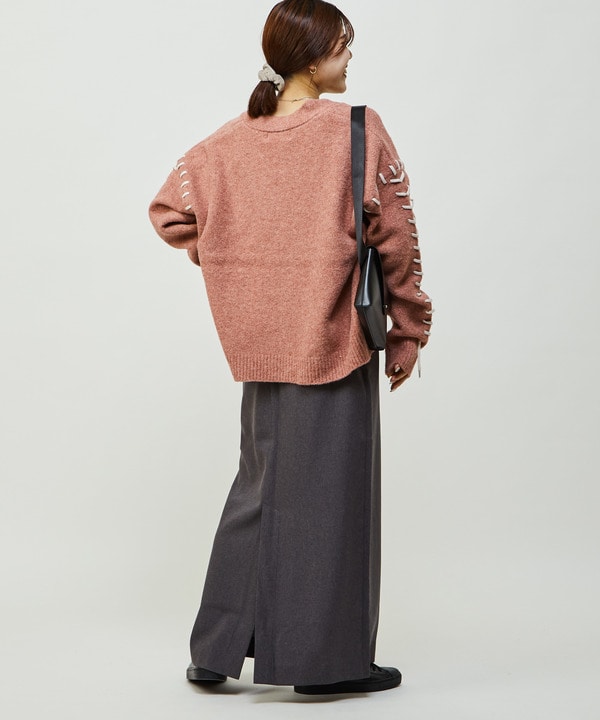 WAIST LOGO NARROW SKIRT 詳細画像 3