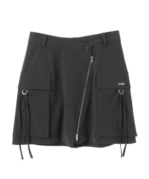 【HL】WRAP ZIP APRON SKIRT(SET UP) 詳細画像 グレー 1