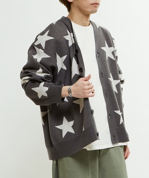 STAR★ JACQUARD KNIT CARDIGAN