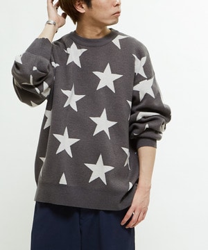 STAR★ JACQUARD PULLOVER KNIT