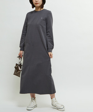 RANDOM PANEL LONG-SLEEVE DRESS