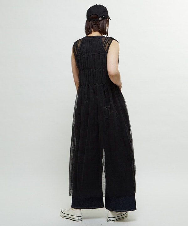 SHIRRING TULLE LAYERED DRESS 詳細画像 2