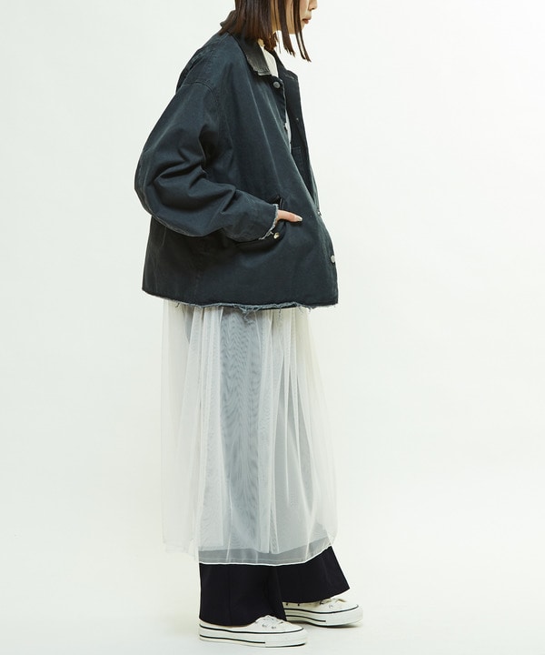 SHIRRING TULLE LAYERED DRESS 詳細画像 8