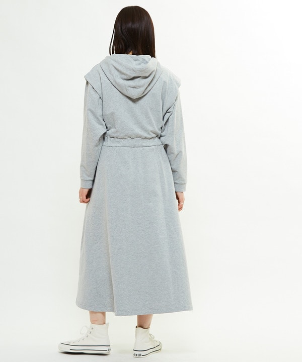 WAIST CORD HOODIE SWEAT DRESS 詳細画像 3