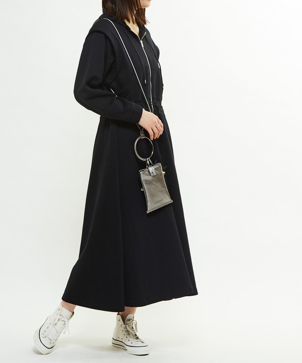 WAIST CORD HOODIE SWEAT DRESS 詳細画像 6