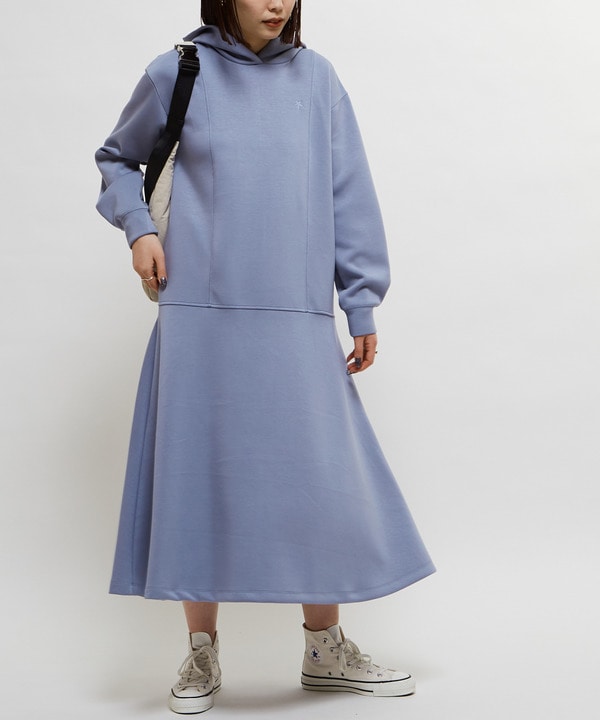 MERMAID FLARE HOODIE DRESS 詳細画像 サックスブルー 1