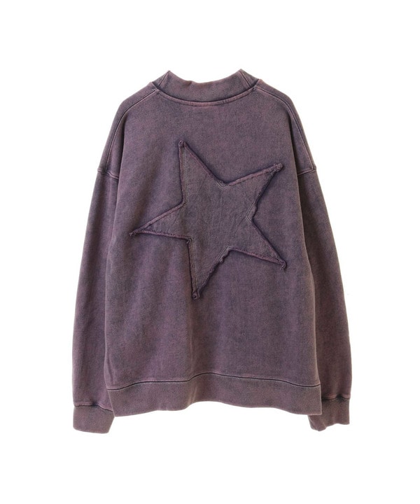 BACK STAR★ PATCH CHEMICAL WASH SWEAT CARDIGAN 詳細画像 6