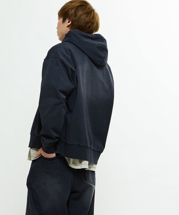 PIGMENT DYE DISTRESSED ZIP-UP HOODIE 詳細画像 14