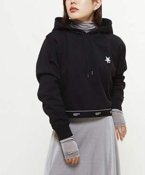 LOGO HEM SHORT HOODIE