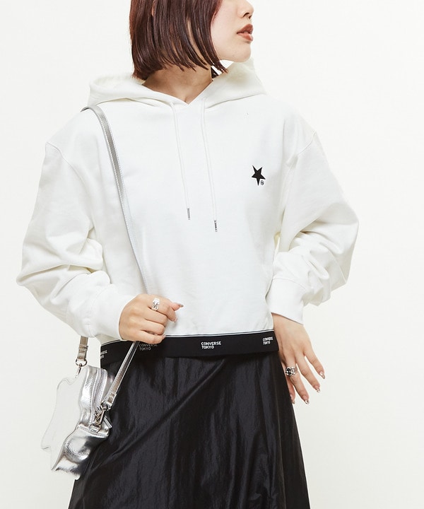 LOGO HEM SHORT HOODIE 詳細画像 ホワイト 1