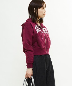 COLLEGE LOGO SHORT HOODIE