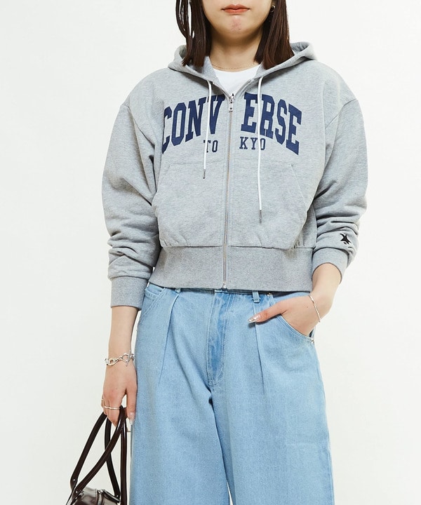 COLLEGE LOGO SHORT HOODIE 詳細画像 1