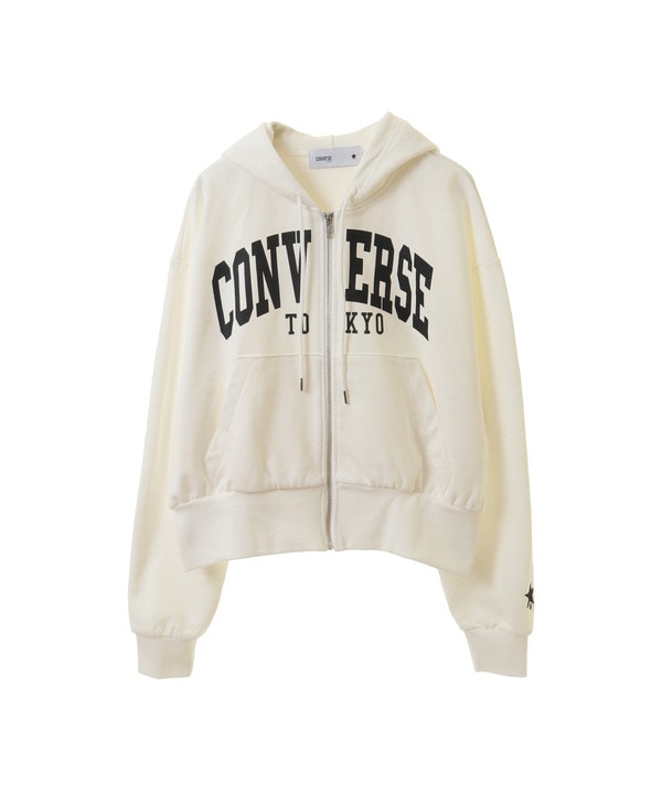 COLLEGE LOGO SHORT HOODIE 詳細画像 ホワイト 1