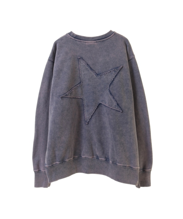 BACK STAR★ PATCH CHEMICAL WASH SWEAT 詳細画像 1